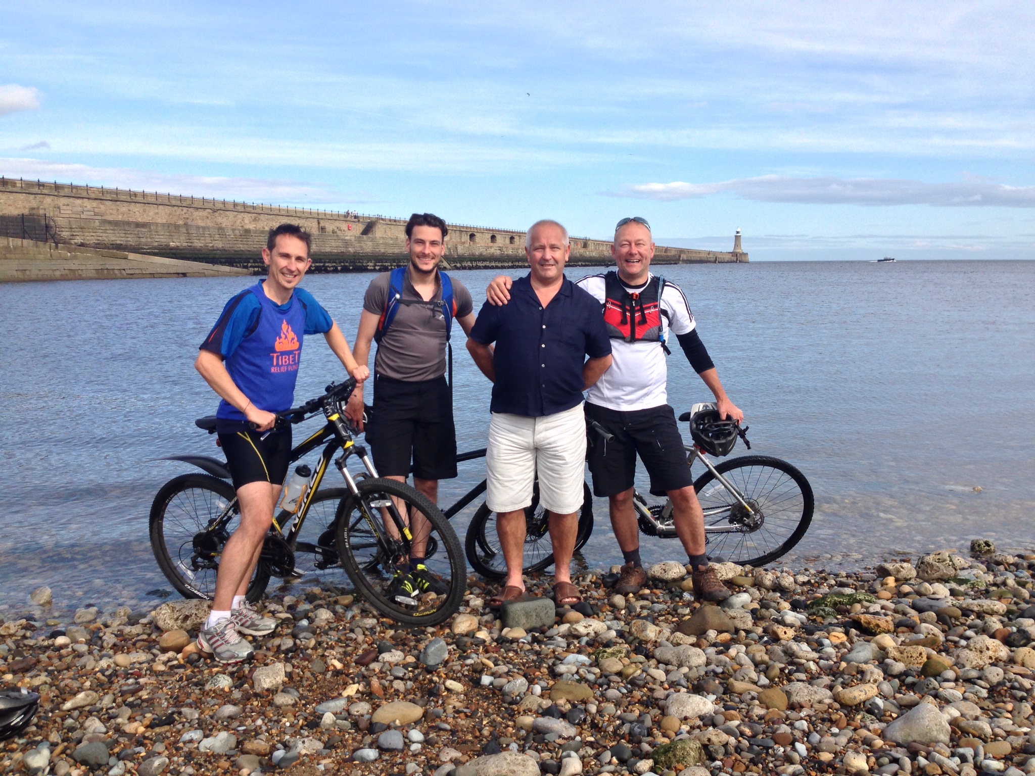 Photos of Peter Maguire sponsored bike ride from Whitehaven to Tynemouth