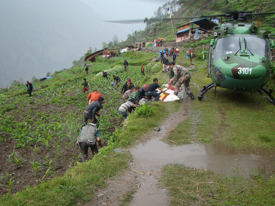 Aid distribution in gorkha