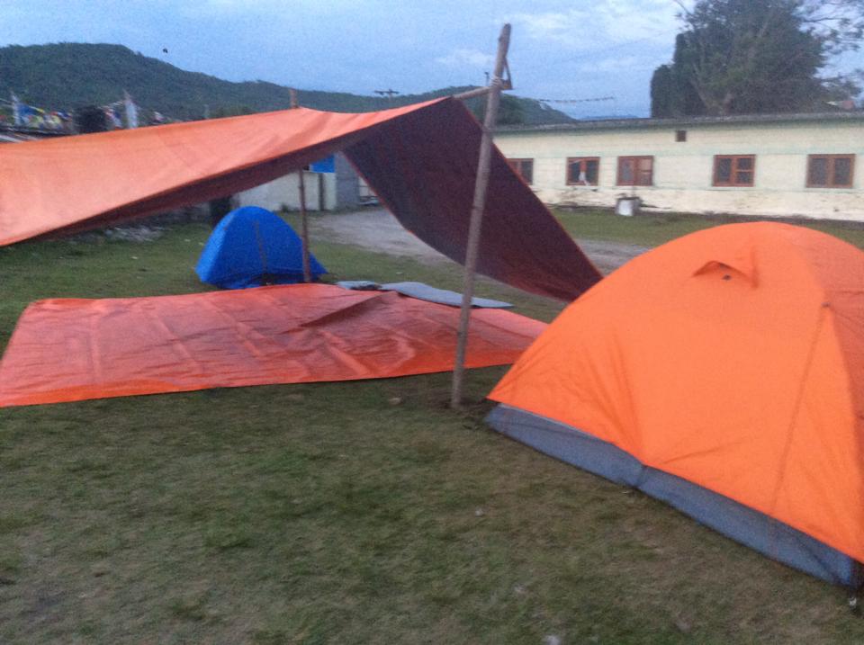 Tibetan refugee tent in Pokhara