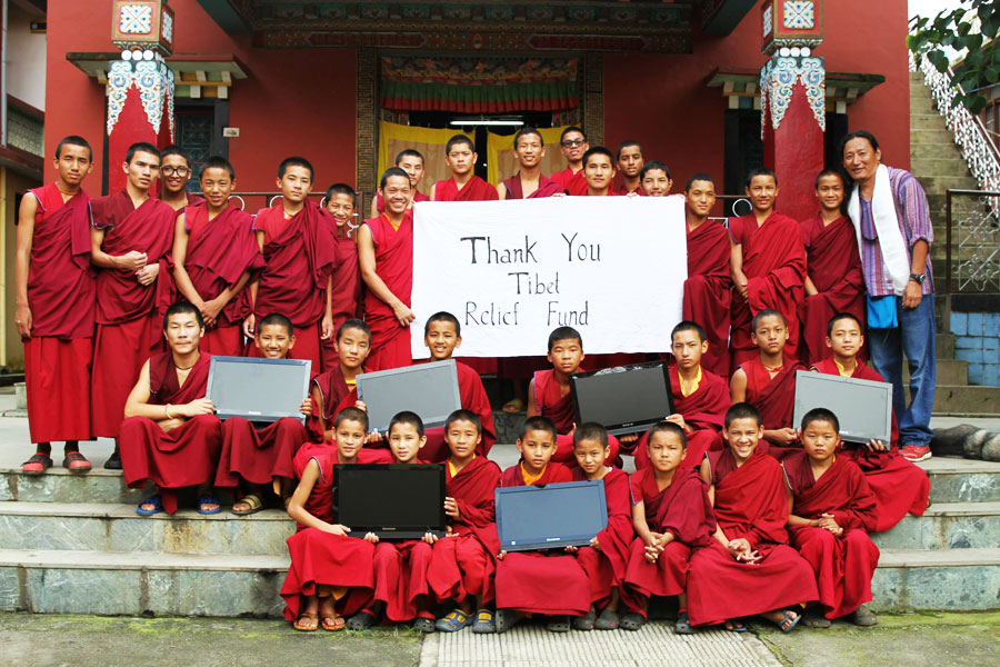 Tibet Relief Fund annual review: Computers sent to Dirru monastery